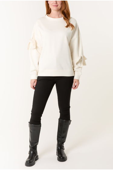 Bow Sleeve Sweatshirt