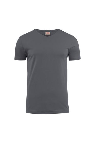 Printer Mens V Neck T-Shirt - Steel Grey