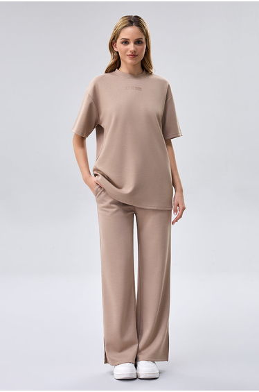 Wide Leg Pants with Elastic Waist
