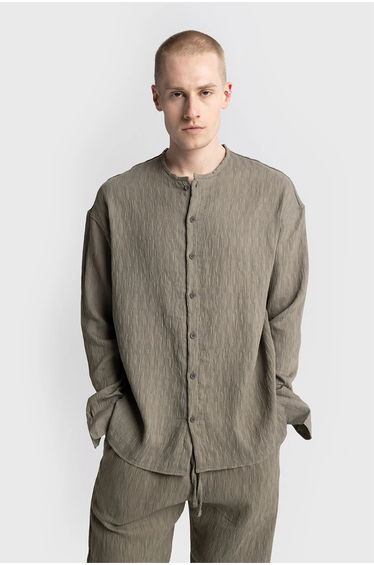 GIESTO Textured Long Sleeve Crew Neck Shirt