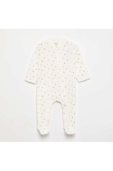 Corduroy Footed Pajamas WHITE