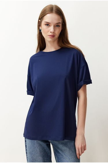 T-Shirt - Navy blue - Boyfriend