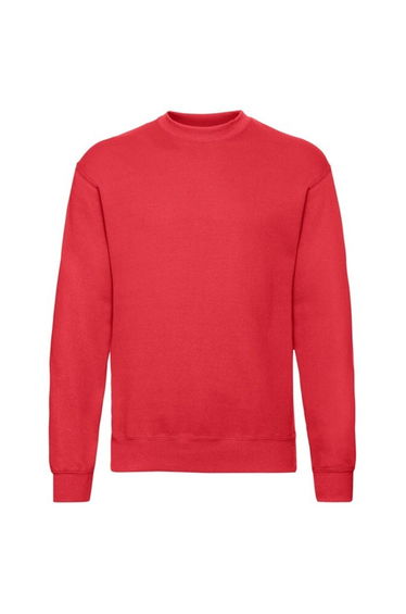 Fruit of the Loom Mens Classic 80/20 Set-in Sweatshirt - Red