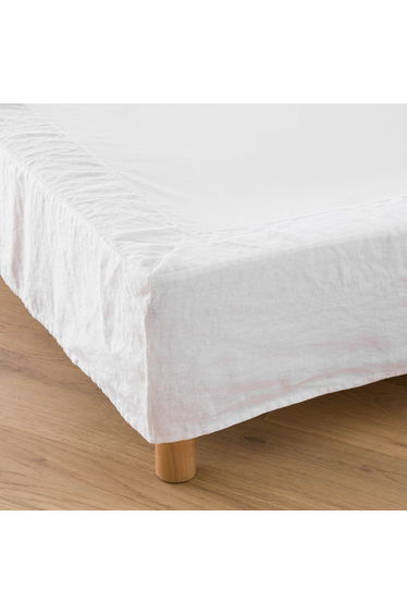 Abella Short Plain Washed Linen Valance