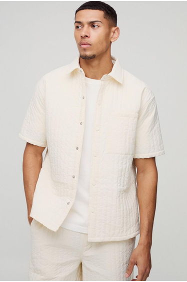 Oversized Quilted Nylon Shirt