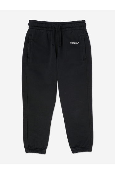 Off-White Boys Bookish Diag Joggers in Black