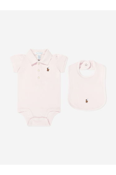 Ralph Lauren Baby Girls Bodysuit Gift Set in Pink