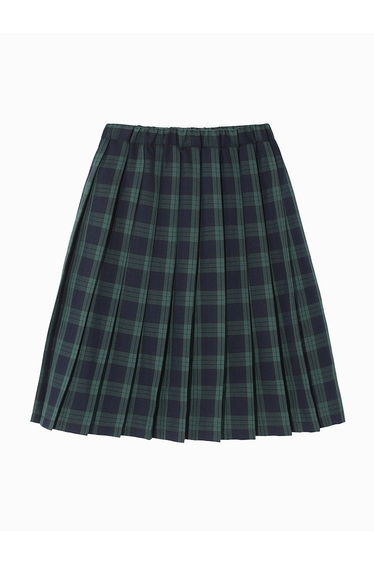 Girls' Checkered Pleated Skirt
