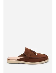 Twilight Flat Slip On Loafer With Tassel Detail In Brown - 2