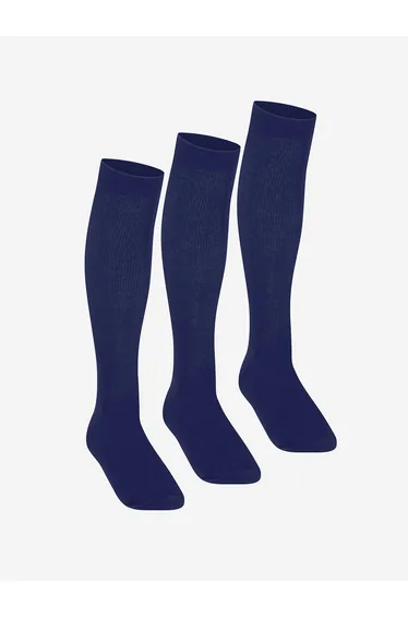 Girls School Knee High Socks in Navy