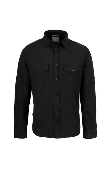 Craghoppers Mens Expert Kiwi Long-Sleeved Shirt - Black
