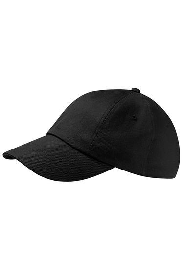 Beechfield Unisex Low Profile Heavy Cotton Drill Cap / Headwear - Black