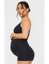Maternity Black Seamless Strappy Nursing Bra - 1