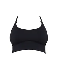 Maternity Black Seamless Strappy Nursing Bra - 3