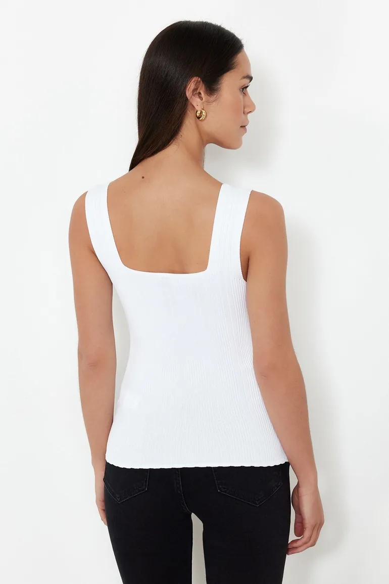 Black-Ecru Basic Double Pack Top Knitwear Top - 6