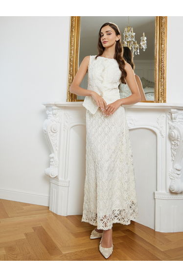 Women Cream Sleeveless Floral Waistcoat
