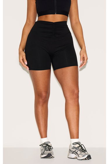 Shape Black Active Ruched Highwaisted Cycling Shorts