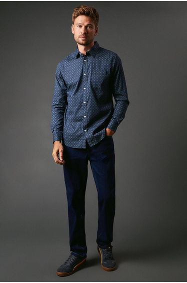 Tudor Tile Print Long Sleeve Shirt