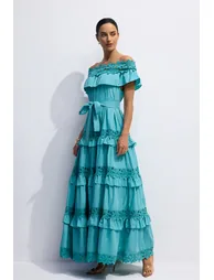 Beth Off Shoulder Tiered Maxi Dress - 2