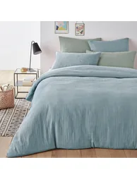 شرشف سرير قطن موسلين سادة - 1