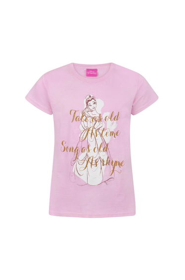 Beauty And The Beast Girls Princess T-Shirt - Pink