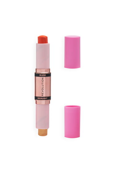 Revolution Blush & Highlight Stick Coral Dew