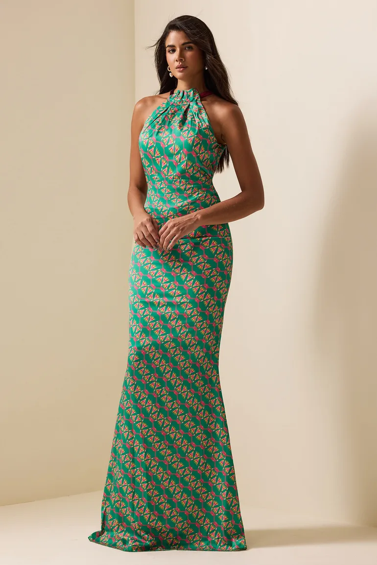 chinese dress ladies Chloe Maxi Dress L / Black