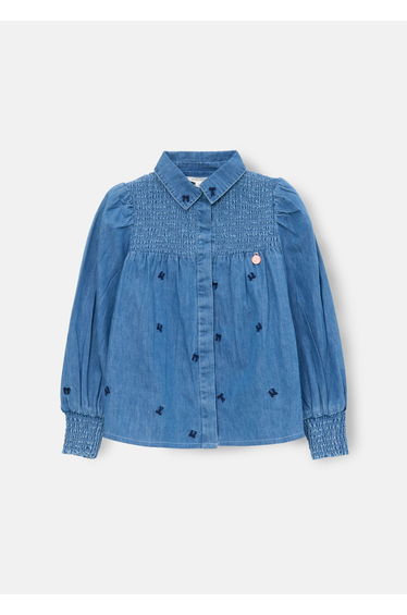 Myla Embroidered Denim Shirt