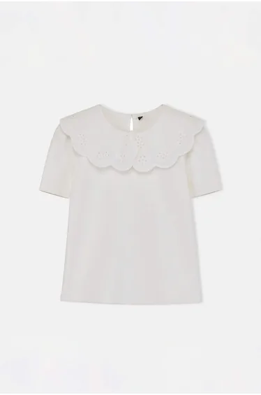 Powder Plain Knitted T-Shirt