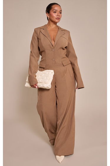 Shape Taupe Tailored Woven Jumpsuit