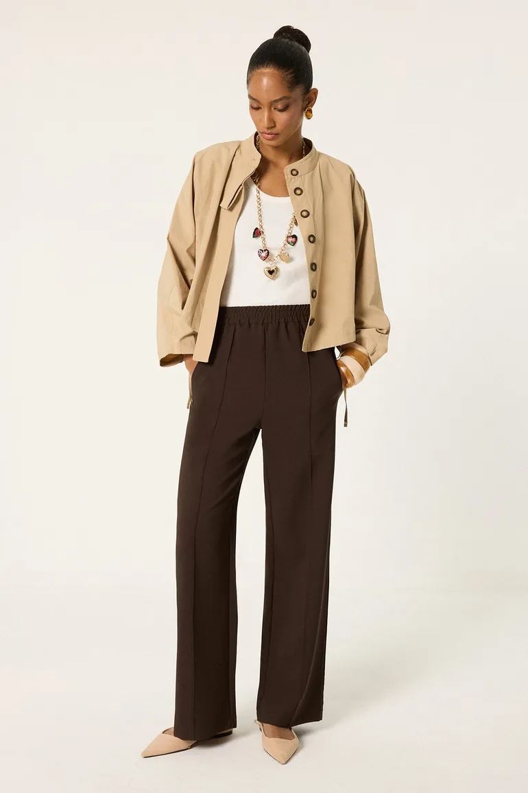 RIBBED CREPE TROUSERS - 3