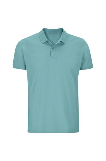 SOLS Mens Planet Piqué Organic Polo Shirt - Pool Blue