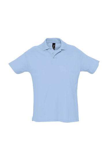 SOLS Mens Summer II Pique Short Sleeve Polo Shirt - Sky Blue