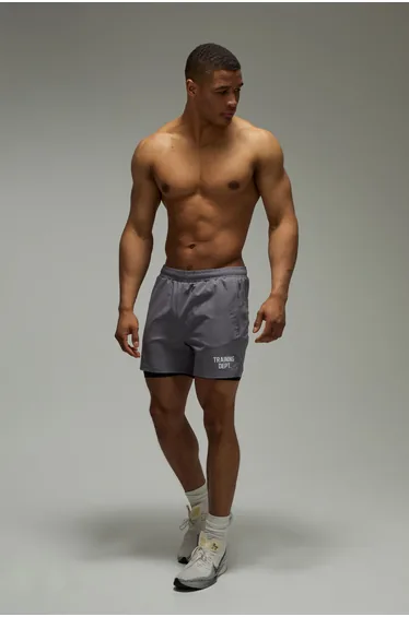 Training Dept Stretch Woven 2IN1 Short - light grey