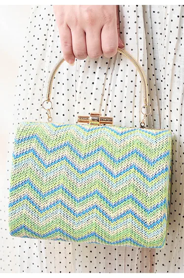 حقيبة يد شيك ويش باللون الأخضر