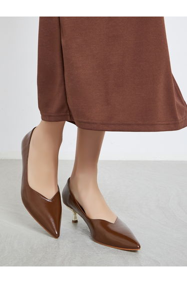 Brown Pointed Toe Pumps