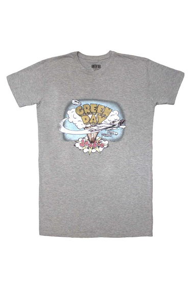 Green Day Womens/Ladies Vintage Dookie T-Shirt - Grey