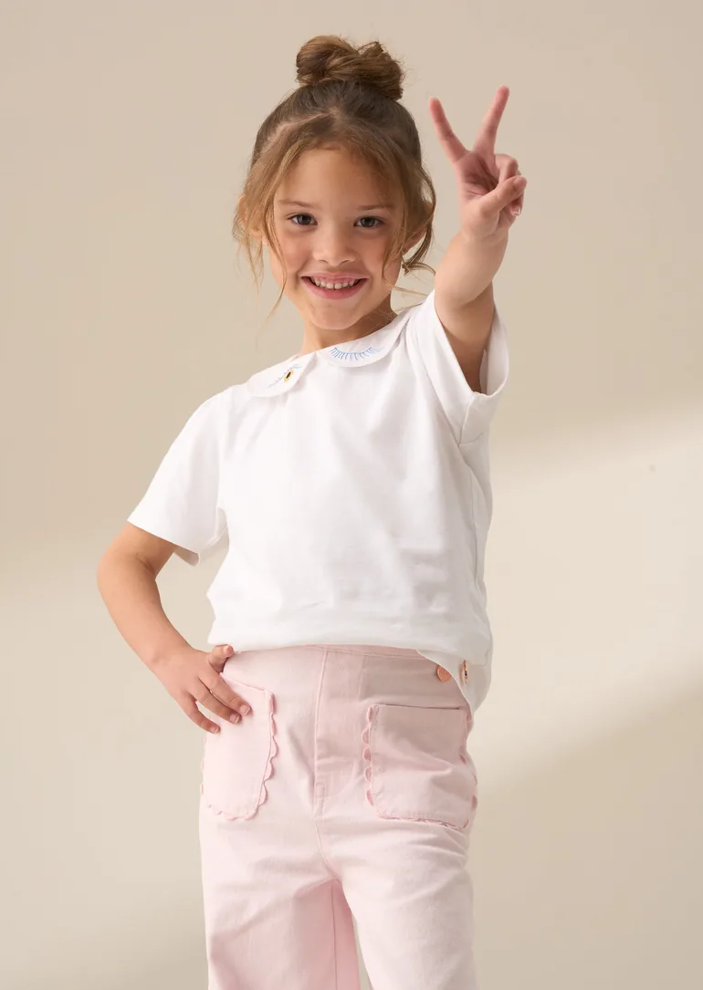Heidi White Peter Pan Collar Tee - 3