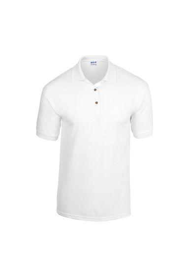 Gildan Mens Jersey Polo Shirt - White
