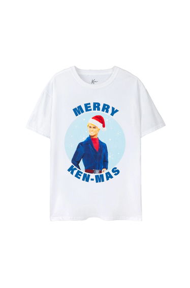 Barbie Mens Merry Kenmas T-Shirt - White
