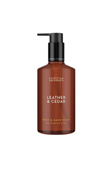 Scottish Fine Soaps Leather & Cedar Body & Hand Wash 300ml