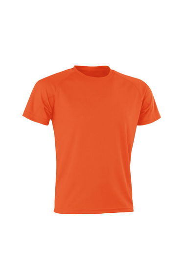 Spiro Mens Impact Aircool T-Shirt - Fluorescent Orange