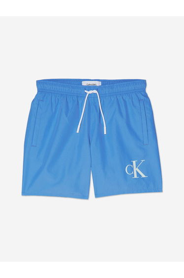 Calvin Klein Boys Logo Swim Shorts in Blue