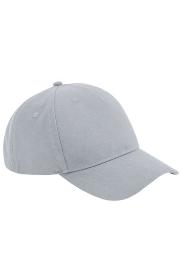 Beechfield Unisex Adult Organic Cotton 5 Panel Baseball Cap - Light Grey
