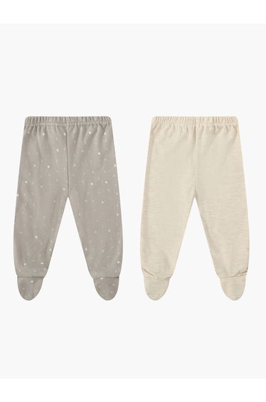 Pack of 2 - Baby Footed Soft Cotton Leggings