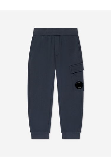 C.P. Company Boys Cargo Lens Joggers in Navy