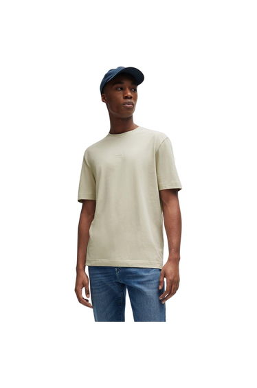 Boss Mens Tchup Logo Oversized T-Shirt - Light Beige