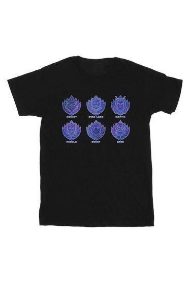 Guardians Of The Galaxy Volume 3 Boys Badge Cotton T-Shirt - Black