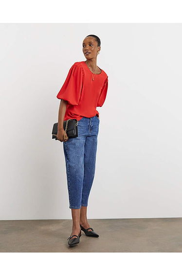 Joanna Hope Puff Sleeve Blouse