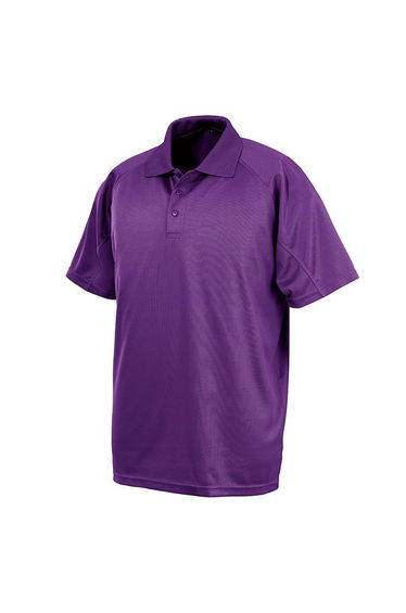 Spiro Impact Mens Performance Aircool Polo T-Shirt - Purple